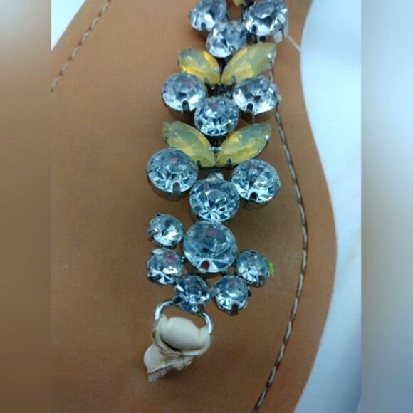 Ivanka Trump Rhinestone Jewel Strappy Sandals Shoes Sz - Picture 6 of 16